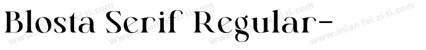 Blosta Serif Regular字体转换